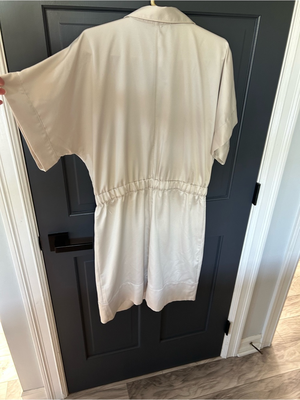 White House Black Market Matte Jersey Utility Jumpsuit - Picture 8 of 8